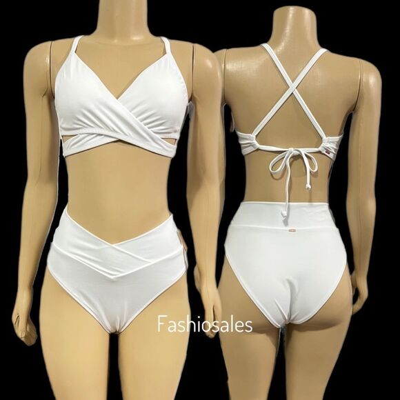 Victorias Secret Swim Body wrap Bikini top Removable Padding & Cheeky bottom Set - Picture 1 of 3